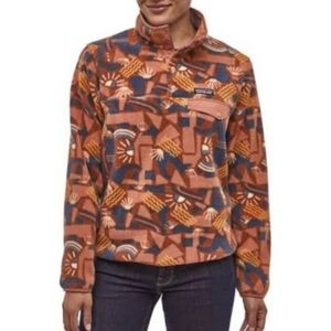 Patagonia Canyon Block: Sisu Brown Lightweight Synchilla Pullover, XS